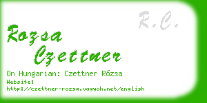 rozsa czettner business card