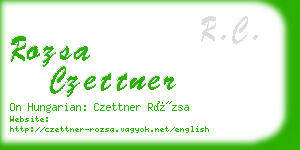 rozsa czettner business card